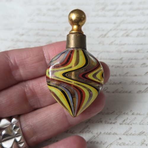 Flacon parfum verre eglomisé - verre,