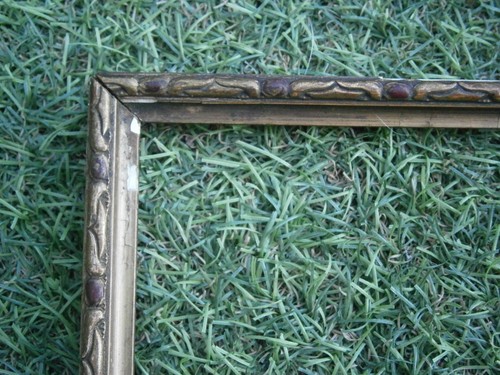 Ancien cadre bois stuc dore - ancien,