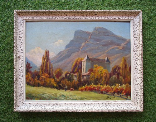 Ancien beau tableau - , signé