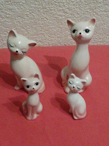Chats famille céramique ou - chats,
