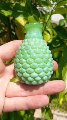 Vase flacon décor perles - décor,