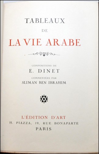 Tableaux vie arabe - vie,
