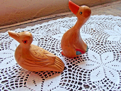 Statues canard en bois - 2, de