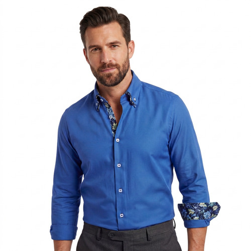 Chemise homme oxford double - chemise,
