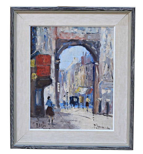 Paris scène rue tableau à - paris,