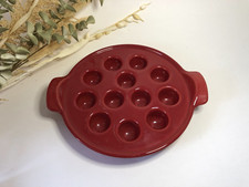 Poêlons à escargots rouge 12 emplacements - Émile Henry Made in France
