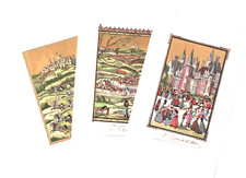 Jean GRADASSI - 3 estampes - Thème médiéval - 17x12 cm (x3)