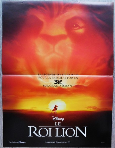 Roi lion affiche poster - roi, 3d