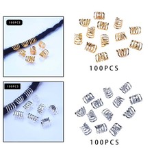 100Pcs Métal Dreadlock Perles