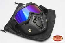 masque irridium casque jet moto vintage café racer custom lunette détachable