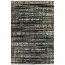 Tapis Abstrait Noir Marine Or