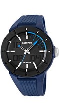 Montre Calypso Homme Imperméable Bleue Et Noire Analogique K5629/3