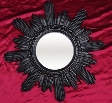 Baroque Antique Miroir Mural Soleil en Noir 42x42 CM Rond Repro Miroir 11