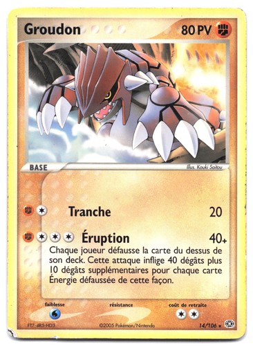 Carte pokémon groudon - pokémon, 14/106