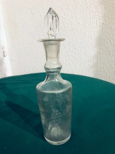 Ancienne carafe verre - en, decor