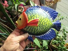 Superbe Poisson Exotique d'Aquarium à pendre " La Faïencerie " Peint a la Main 