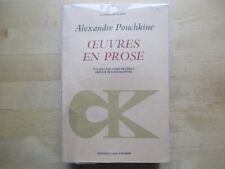 ALEXANDRE POUCHKINE OEUVRES EN PROSE  DRAMES ROMANS NOUVELLES CLASSIQUES SLAVES