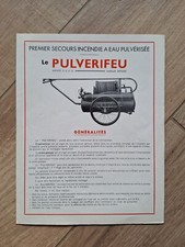 POMPE GUINARD LE PULVERIFEU POMPE À INCENDIE POMPIER 1950