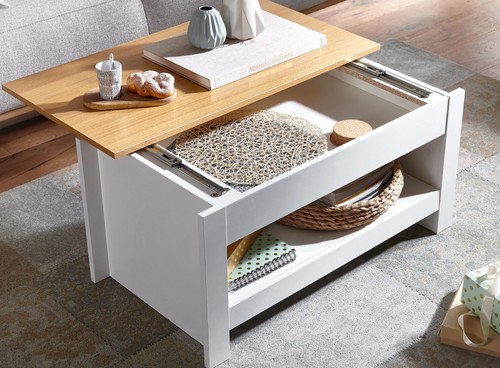 Finebuy blanc table - cm,