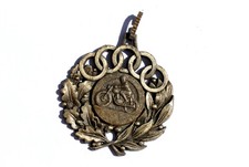 RARE MEDAILLE SPORT - MOTO MOTOCYCLISME: M.C SANGLIERS, DRAGO PARIS 1930-60 52mm