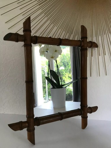 Ancien miroir en bois - ⚜️,