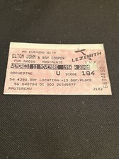 TICKET BILLET DE CONCERT -