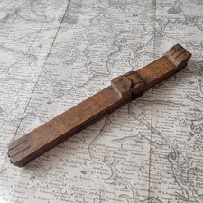 Pédimètre Ancien en Bois fin XIXè Art Populaire Français 