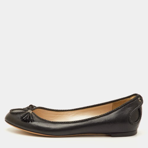 Ballerines cuir noir dior - en,