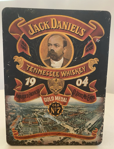 Vtg jack daniels 1904 gold - daniels,