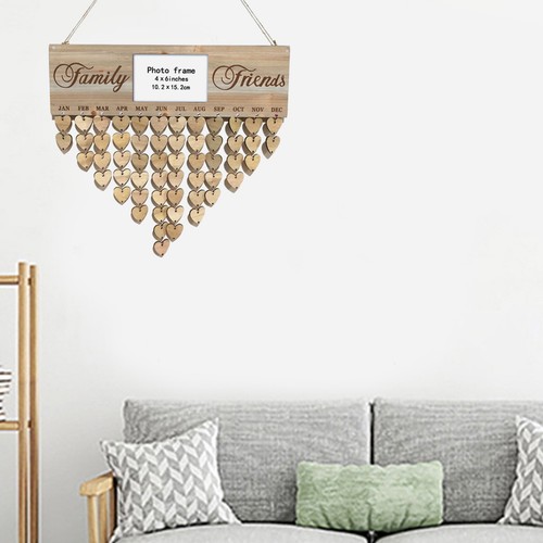 Calendrier bois étiquette - ,