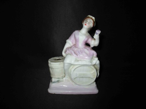 Ancien encrier peint - ancien,