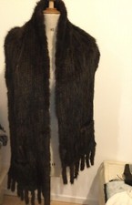 large etole en fourrure veritable vison