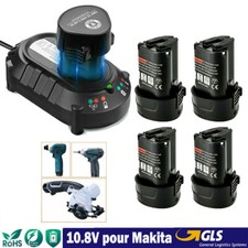 Batterie 10.8V pour Makita BL1013 BL1014 BL1015 DF330D 194550-6 Lithium Chargeur