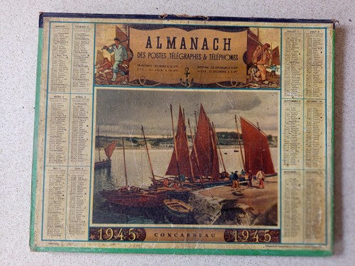 Calendrier postes 1945 - calendrier,