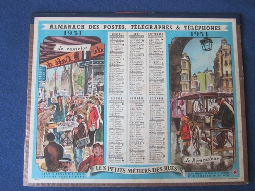 Ancien calendrier almanach - calendrier, des