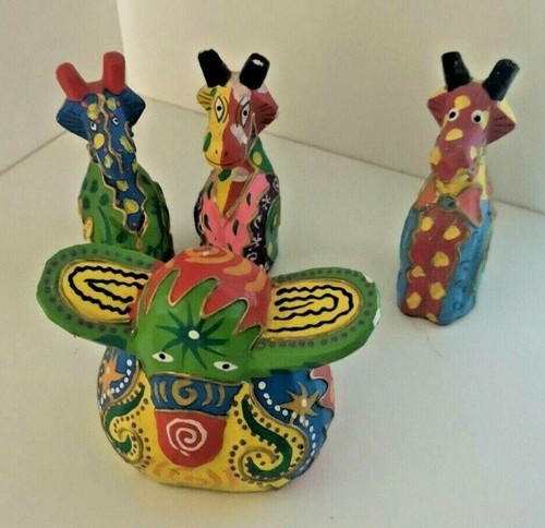 Girafes éléphants bois - en,