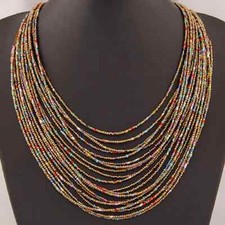Collier de perles multicouche