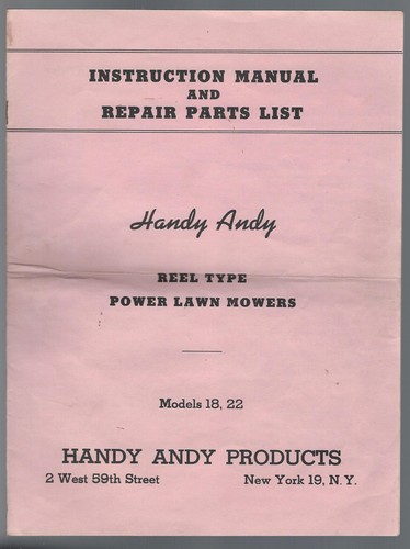 Instructions parts list - parts,
