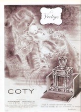 PUBLICITE PARFUM AD PERFUME LE VERTIGE COTY