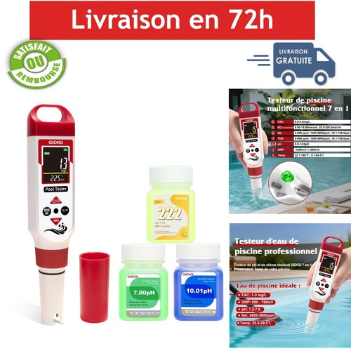 Testeur eau piscine en 1 - testeur, d'eau