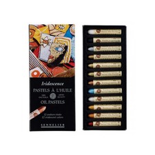 Boite de 12 pastels à l'huile - Couleurs irisées - Sennelier