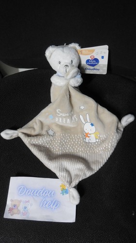 Doudou mouchoir ours - doudou, blanc