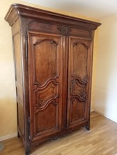 armoire ancienne bois Louis XV Chêne Et Noyer . Très Bonne État 