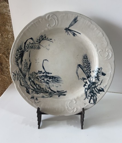 Ancienne assiette plate terre - plate,