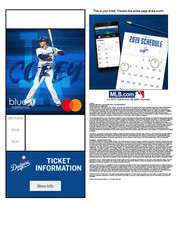 2019 Los Angeles Dodgers PDF tickets