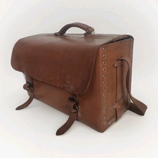 ANCIENNE SACOCHE CUIR  MÉTIER ELECTRICIEN  PLOMBIER OUTILS  70's 80's