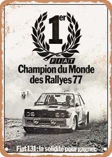 METAL SIGN - 1977 Fiat 131