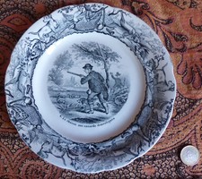 Assiette  Choisy-le-Roi "La Chasse", n°6, "La Chasse aux Canards domestiques"