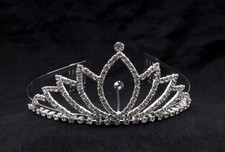 Diademe Strass Tiare Argente