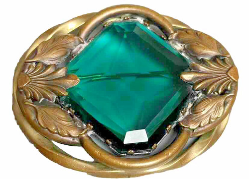 Broche art nouveau laiton - art,